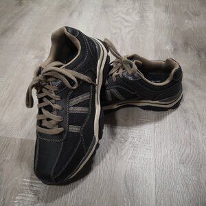 Skechers Relaxed Fit Air Cooled Men's Size 7 Black & Grey Sneakers